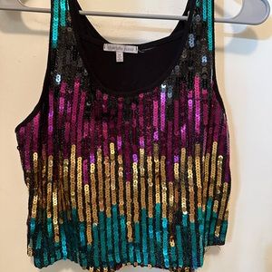 Charlotte Russe Sequined Crop Top (MATCHING SET)